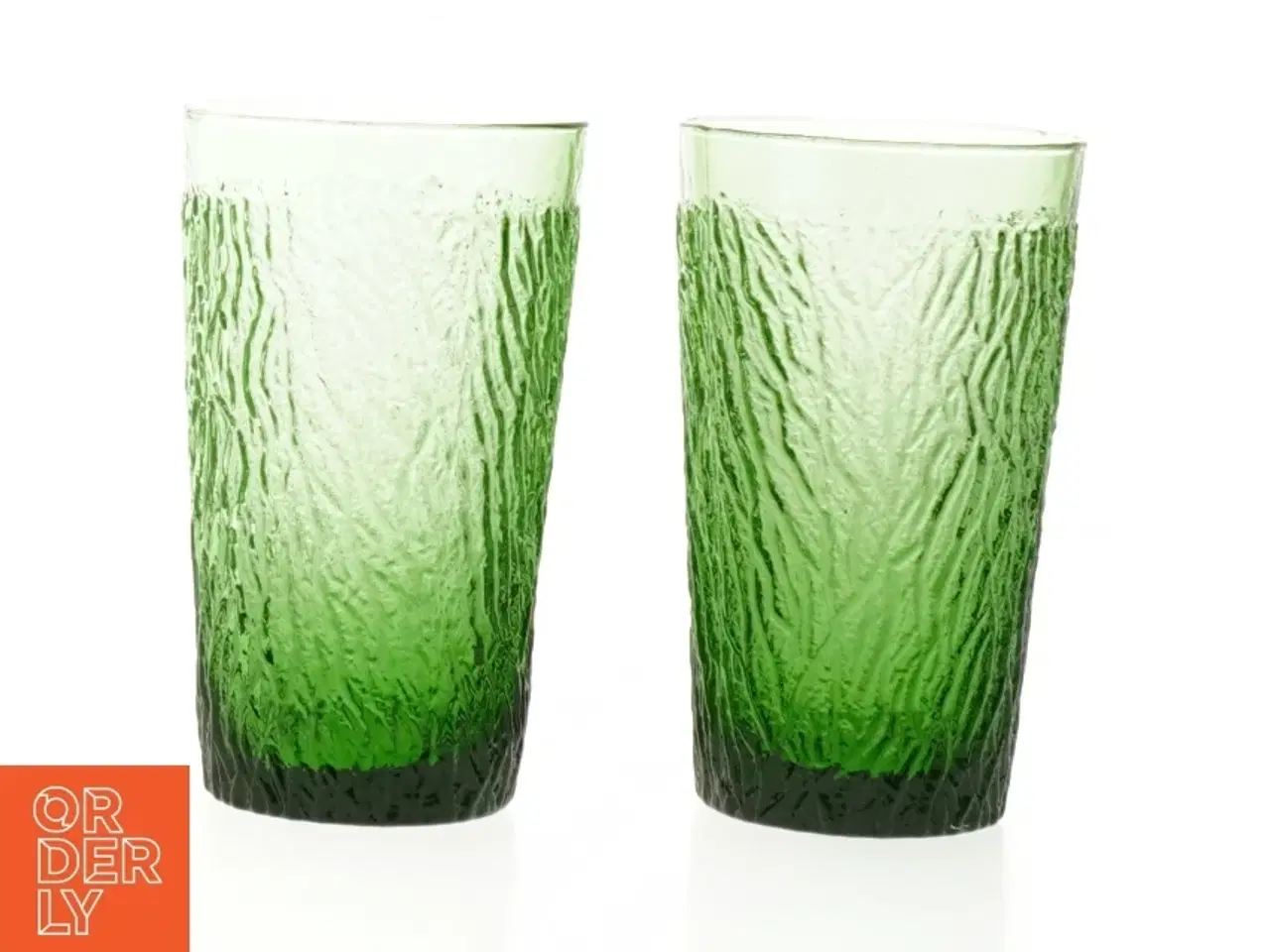 Billede 1 - Grønne drikkeglas (str. 2 stykker. 13 cm)