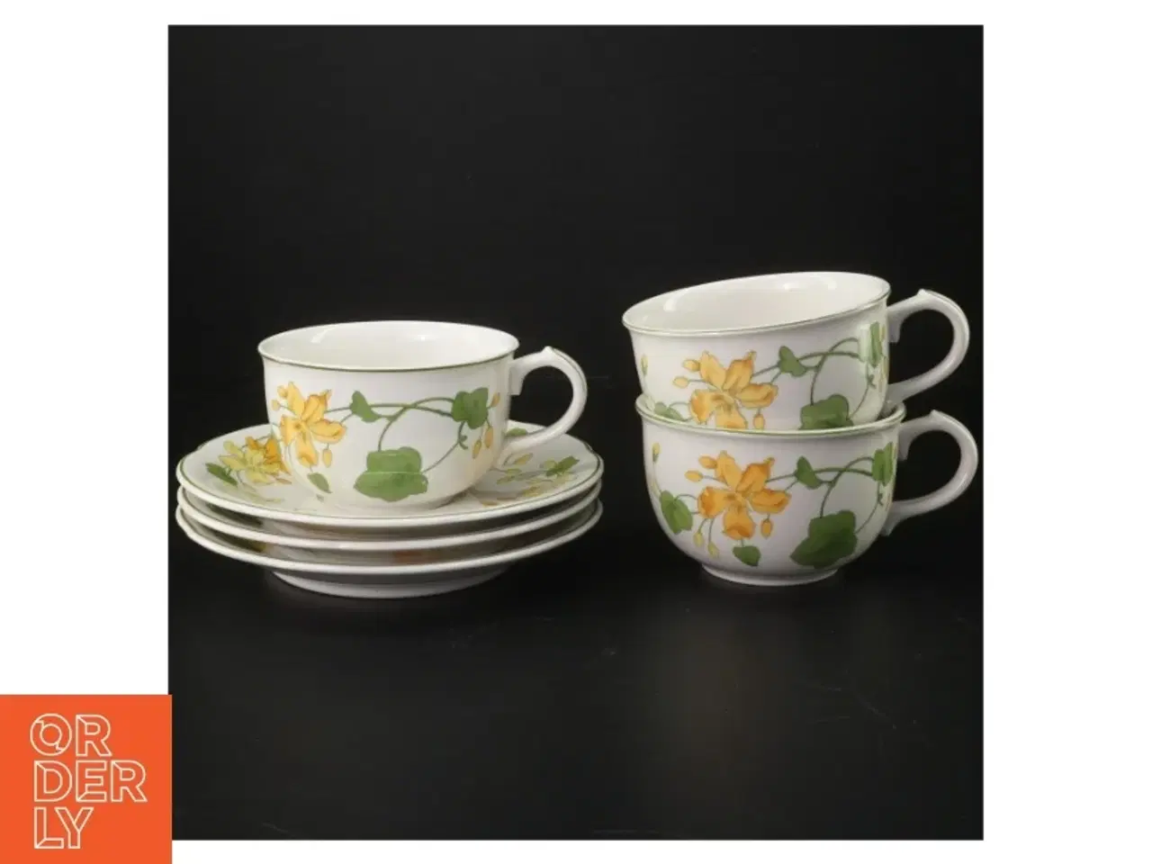 Billede 1 - Porcelæn kopper med underkopper fra Villeroy & Boch (str. Ø. 17,5 cm. h. 7 cm. ø. 11 cm)