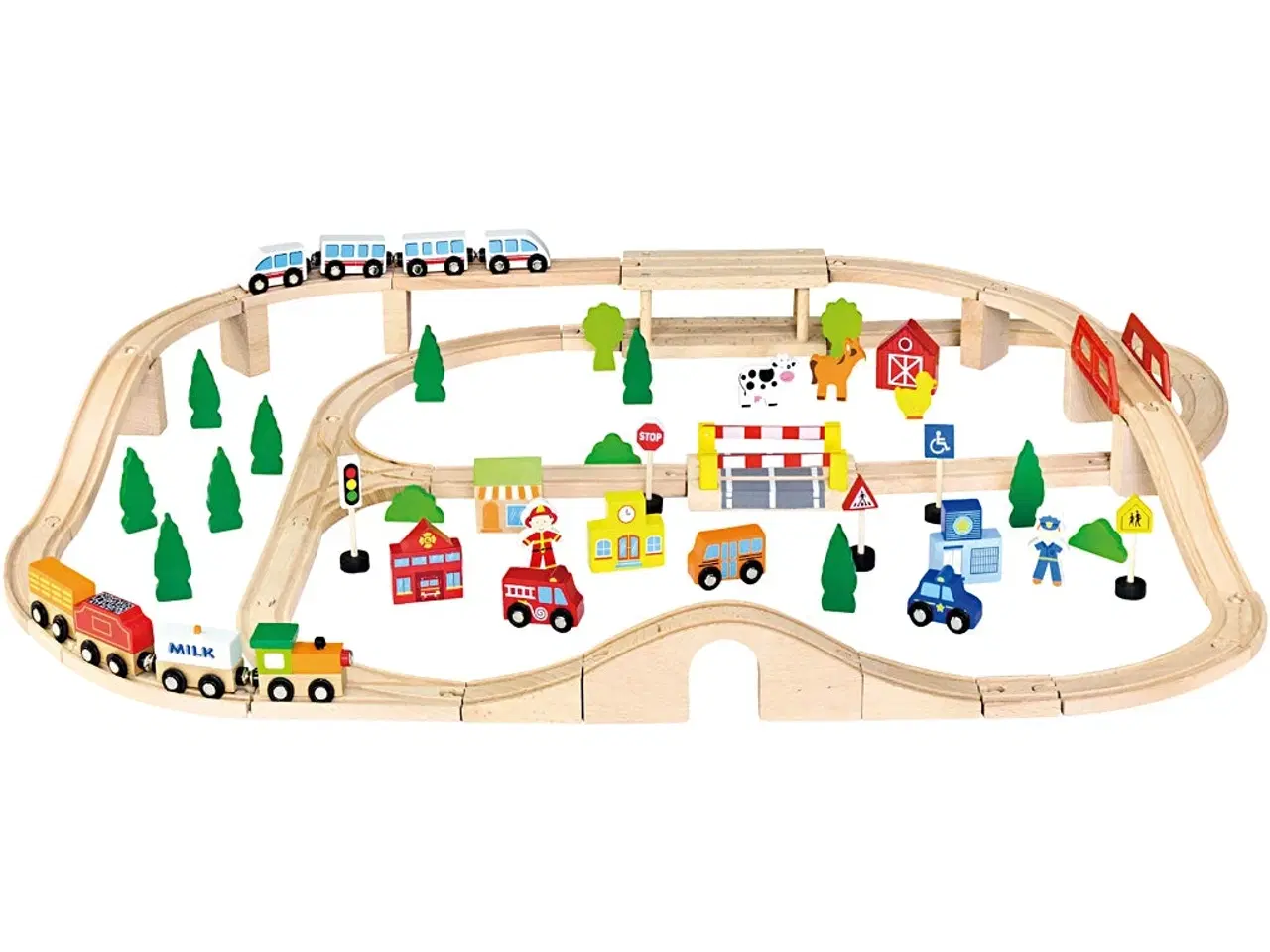 Billede 1 - VIGA Togbane & By - 90 dele til kreativ leg