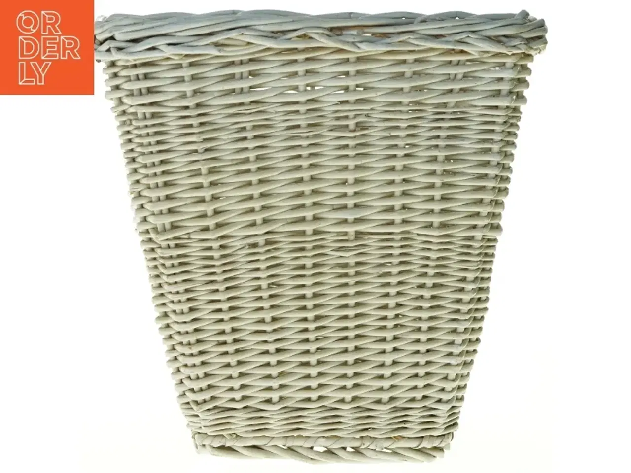 Billede 3 - Hvid Flettet kurv (str. H. 29 cm)