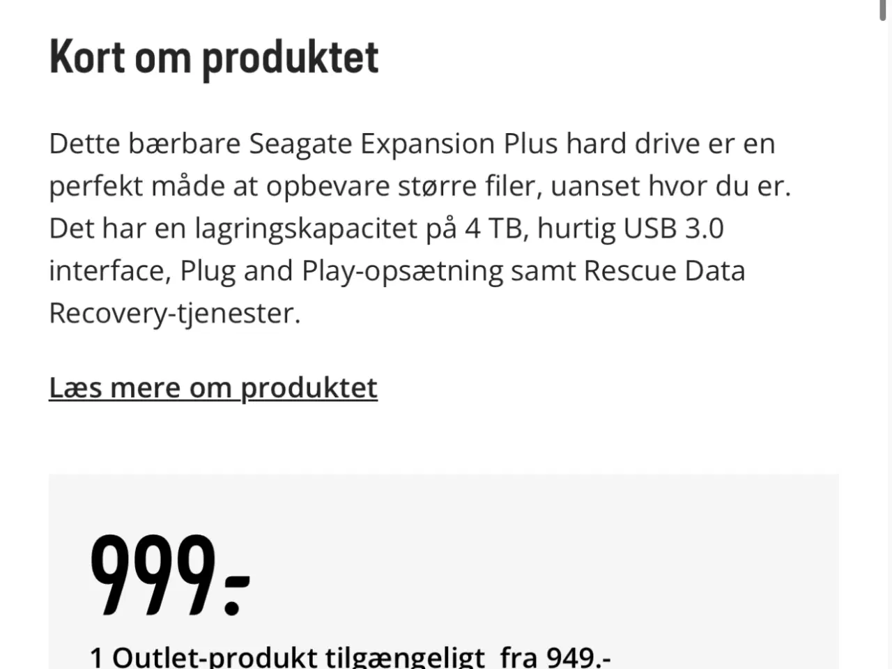 Billede 2 - Seagate Expansion extern harddisk 4 TB