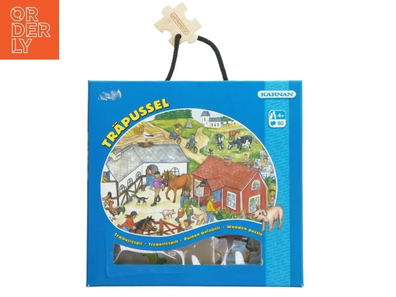 Billede 1 - Træpuslespil med 80 brikker fra Kärnan (str. 80 brikker 420x370x3 mm)