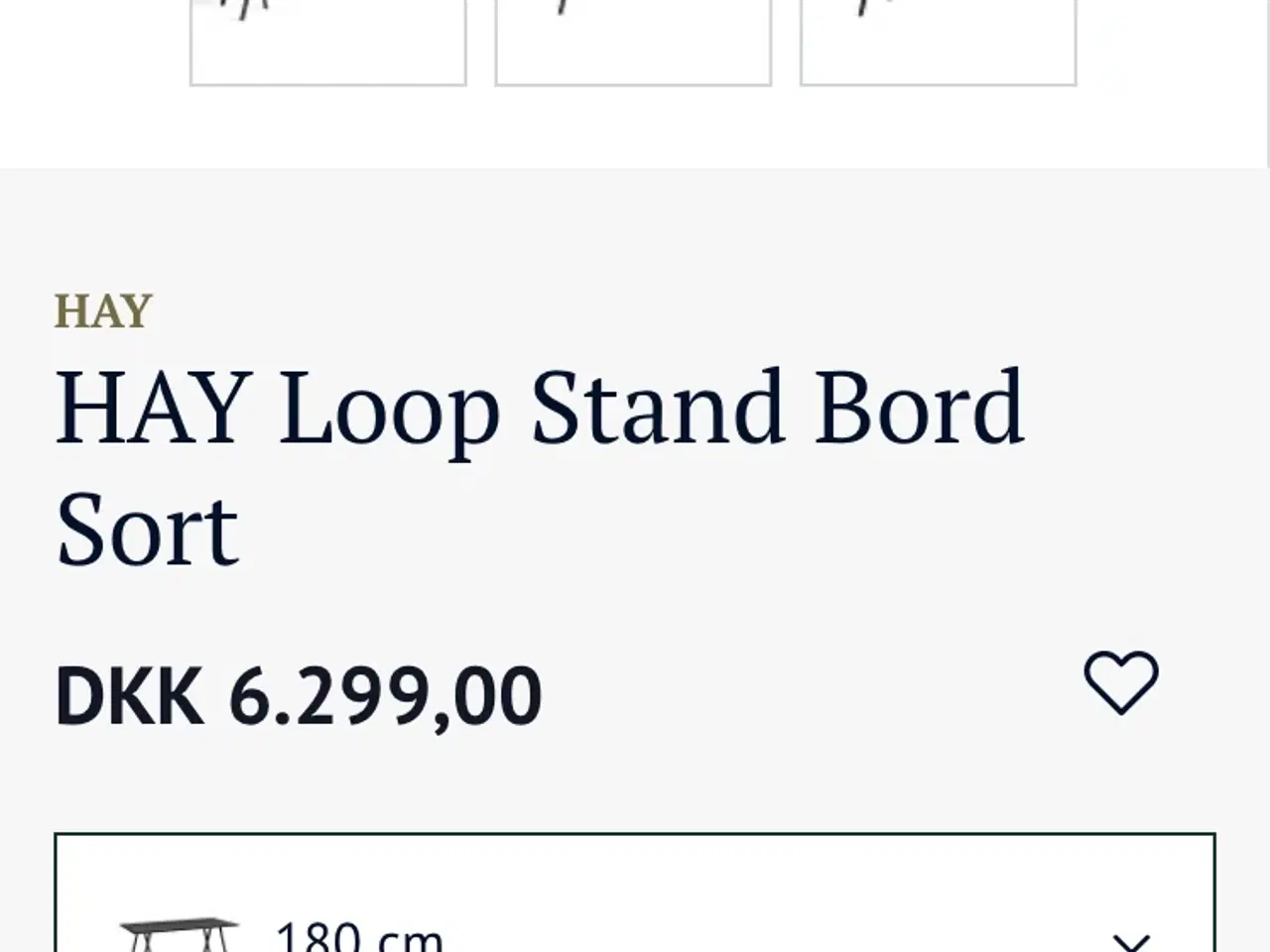 Billede 3 - Hay Loop Stand spisebord sort 