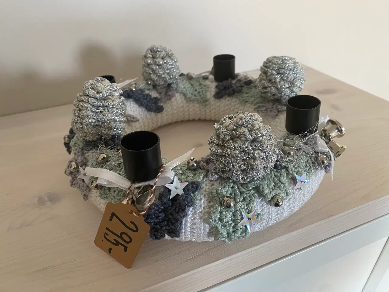 Billede 1 - Hæklet adventskrans