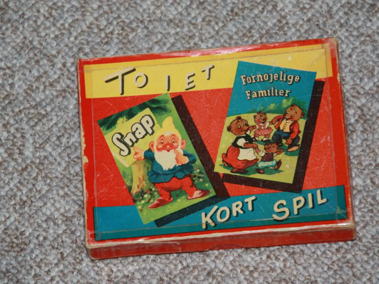 Billede 1 - 2 stk. retro spillekort Snap og Fornøjelige famili