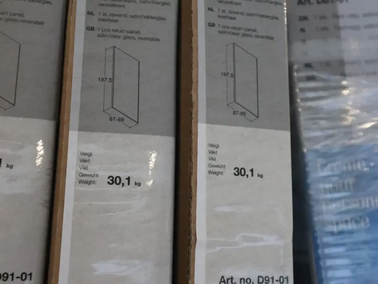 Billede 1 - 2 stk brusevægge