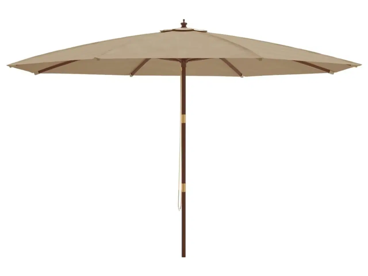 Billede 4 - Haveparasol med træstang 400x273 cm gråbrun