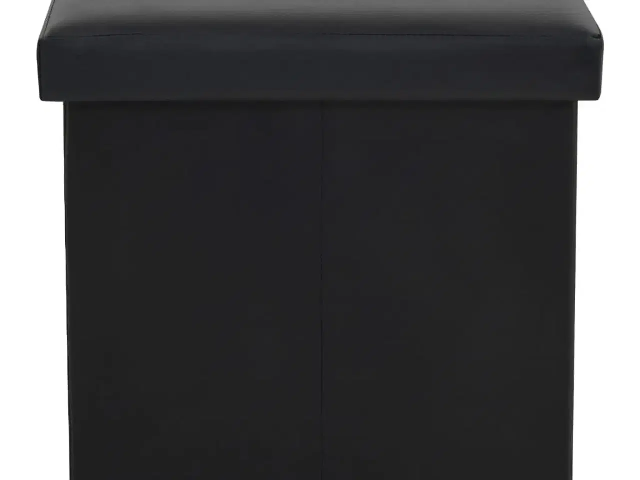 Billede 6 - Foldbar opbevaringsskammel kunstlæder sort