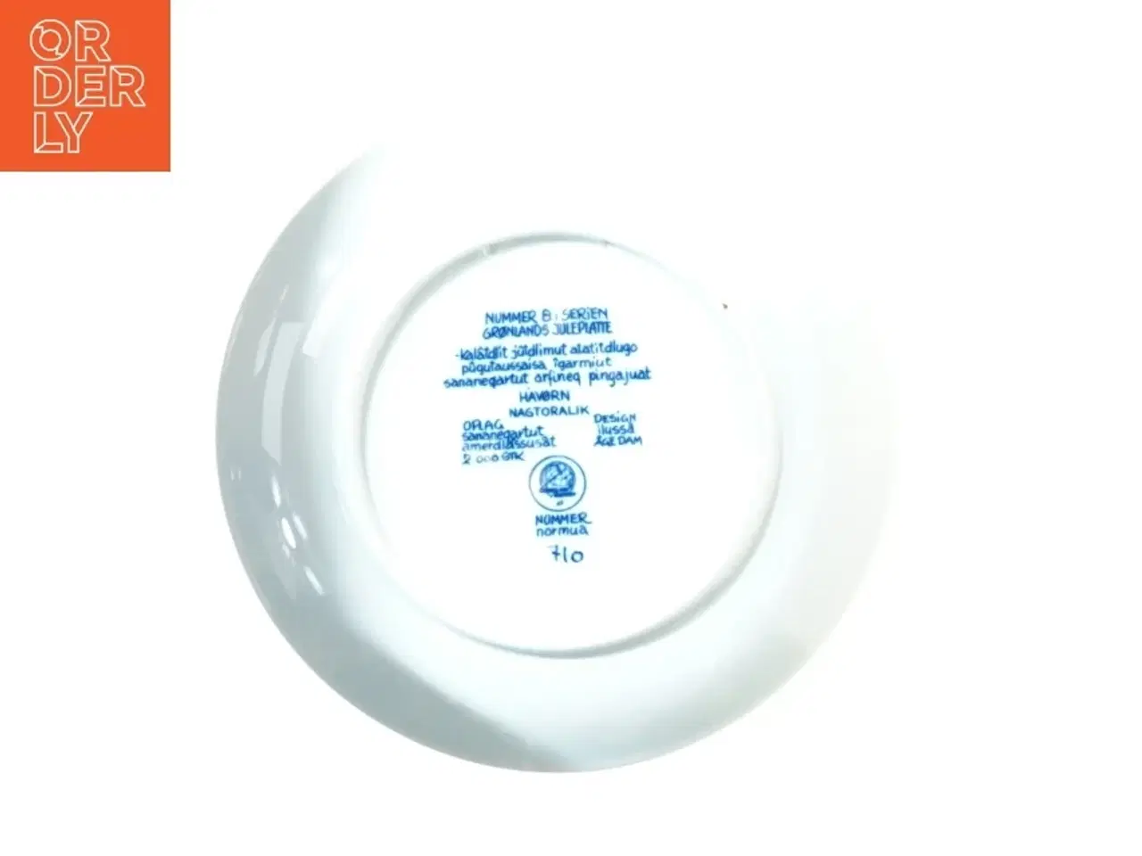 Billede 3 - Dekorativ juleplatte med ørn (str. Ø 20 cm)