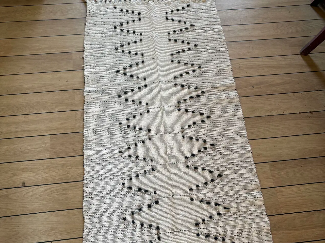 Billede 1 - Kludetæppe sort/hvidt