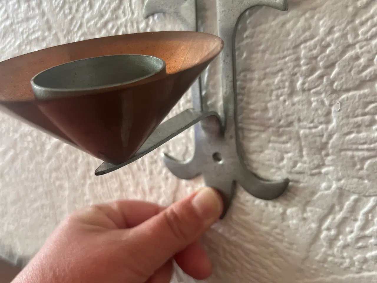 Billede 2 - Væg Lysestage til Fyrrefadslys