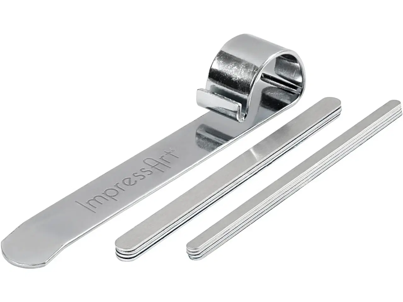 Billede 1 - Bukkeværktøj og metalbånd til armbånd, L: 15 cm, B: 6-106 mm, aluminium, 1 sæt
