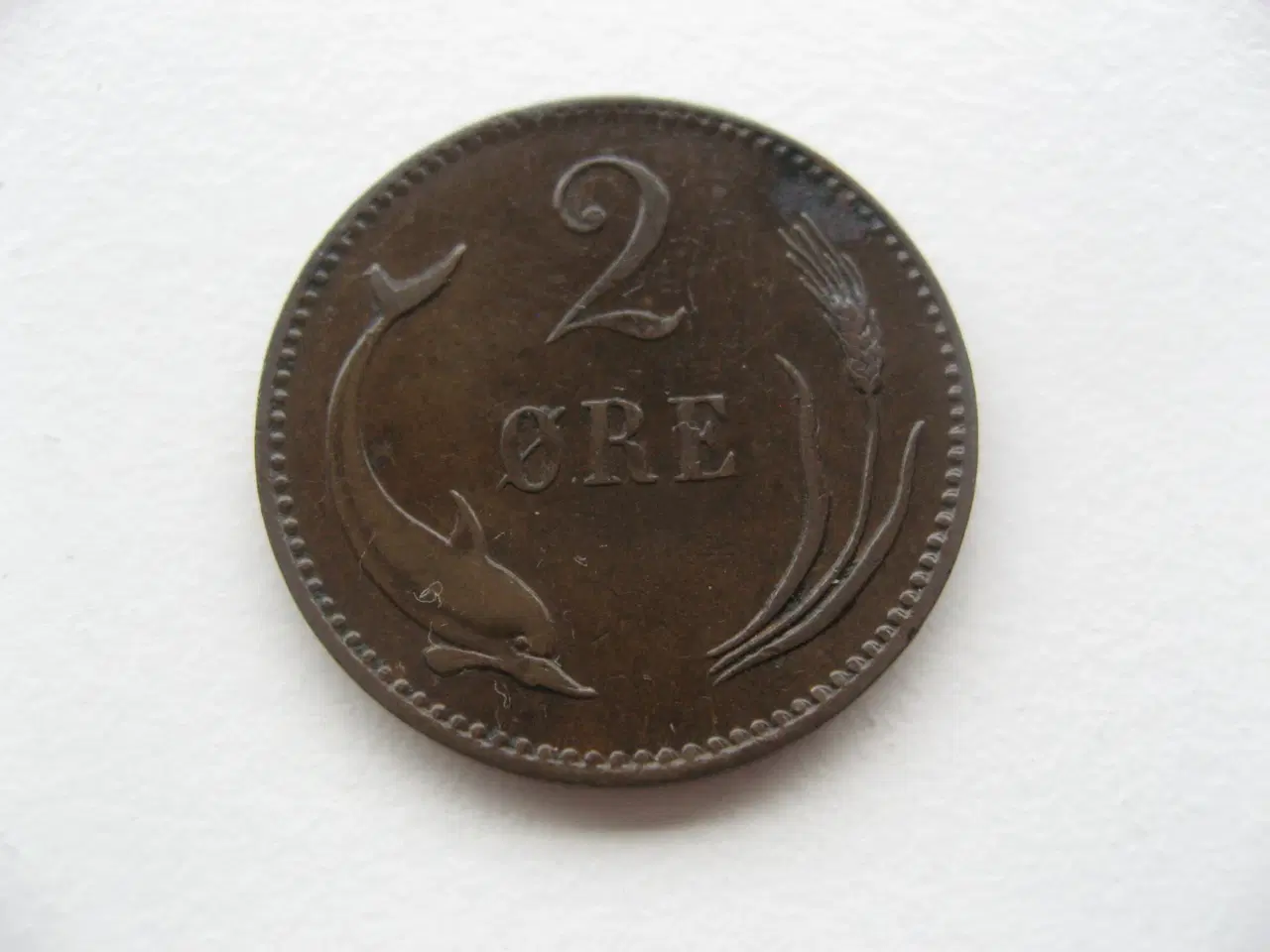 Billede 2 - Særdeles flot bronze 2 øre 1886, bedre årstal