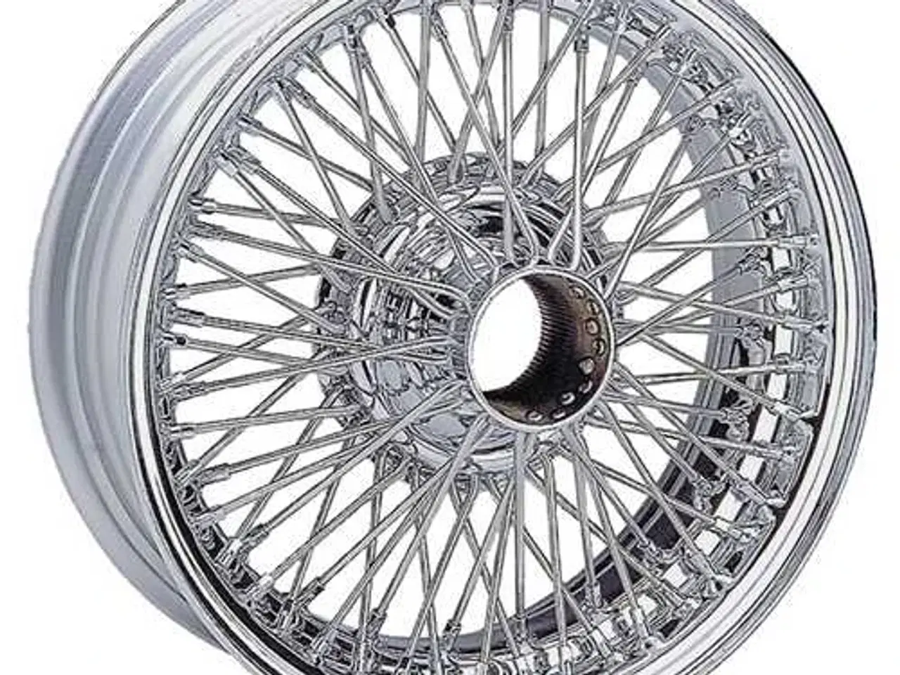 Billede 1 - 14"x5,5 krom trådhjul med centerlock