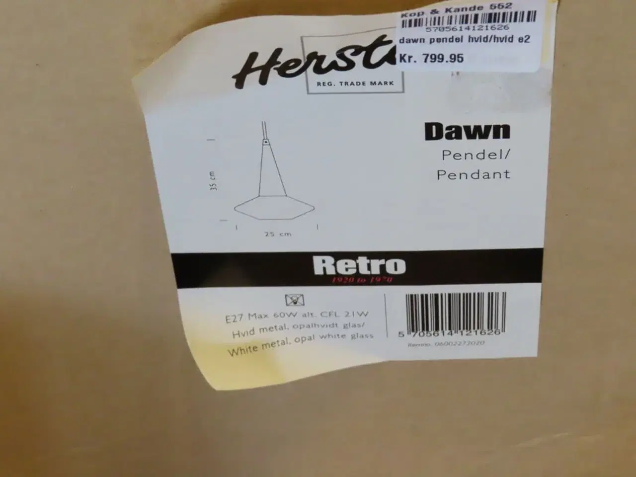 Billede 2 - Lampe HERSTAL