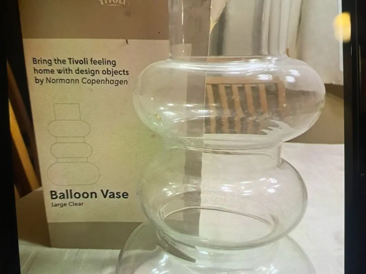 Billede 1 - Ballonvase large klart glas