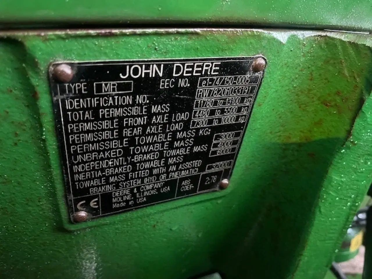 Billede 9 - John Deere 7820 POWER QUARD GEAR, FRONTLIFT