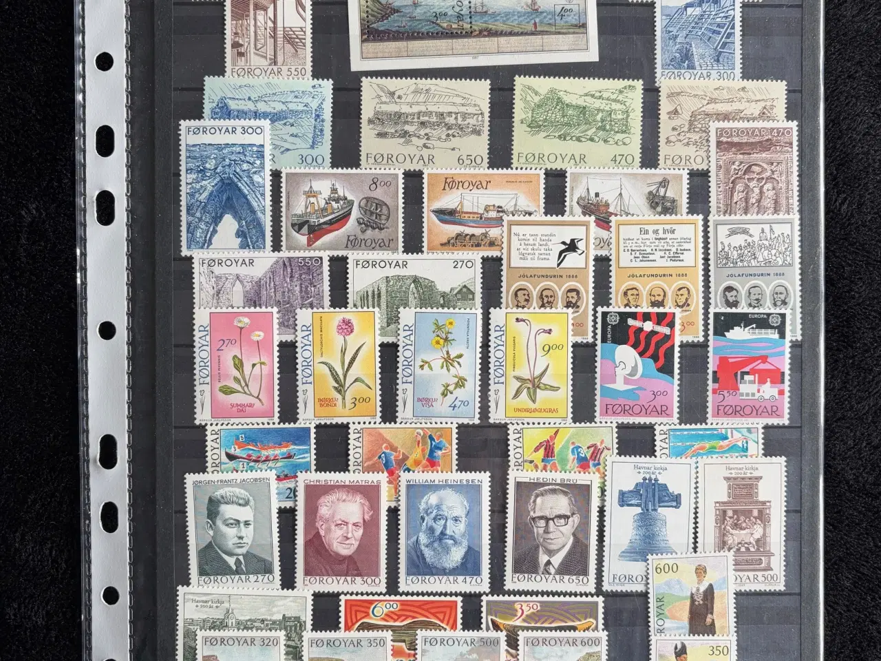 Billede 5 - Færøerne - 8 plancher med postfriske frimærker