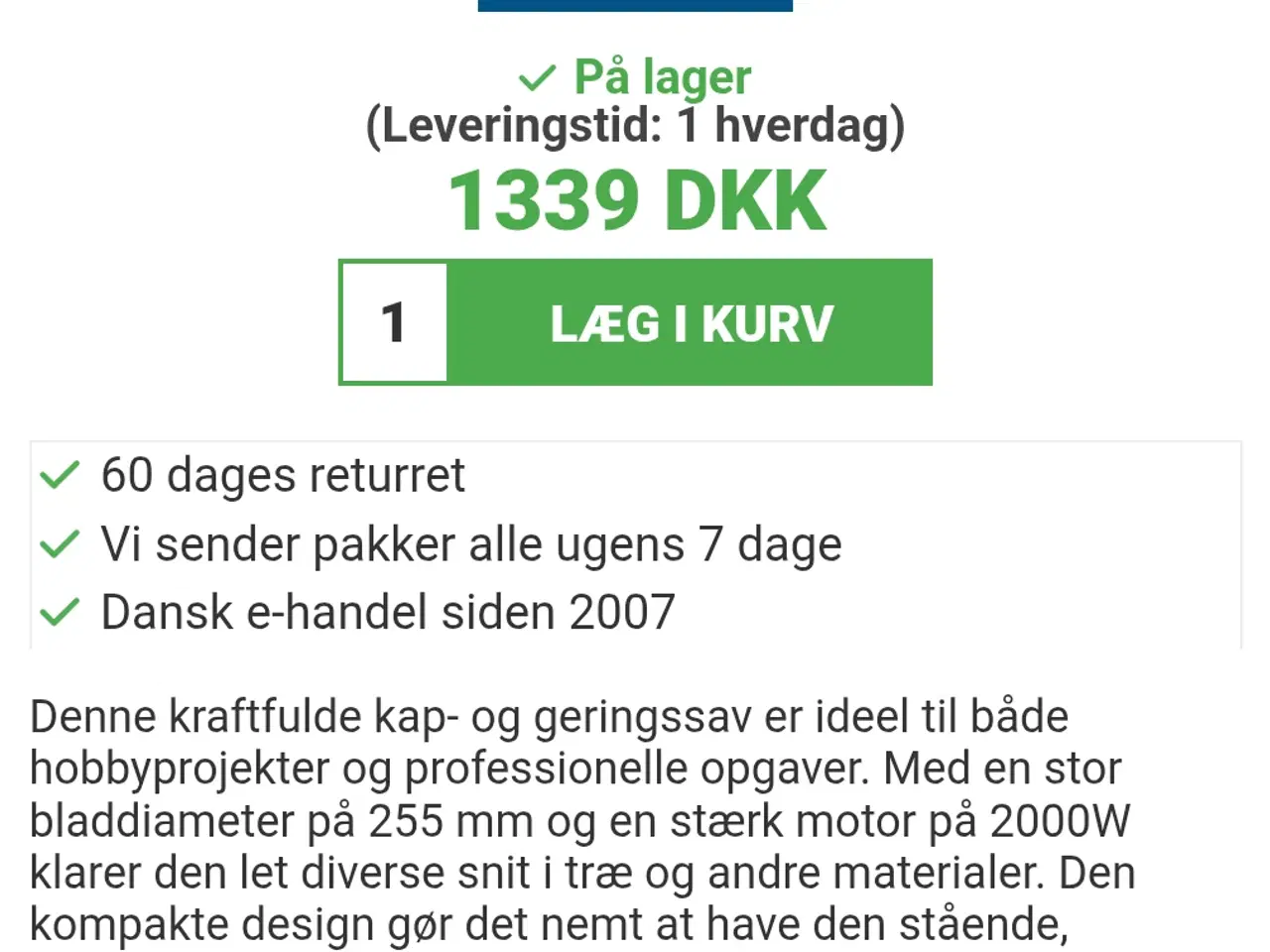 Billede 4 - Kap-geringssav teleskop 