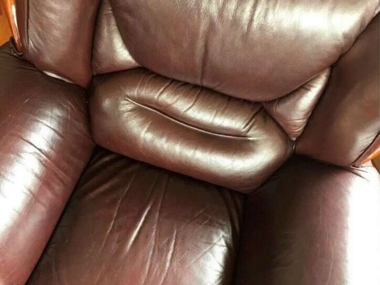 Billede 2 - Sofagruppe i ægte læder 