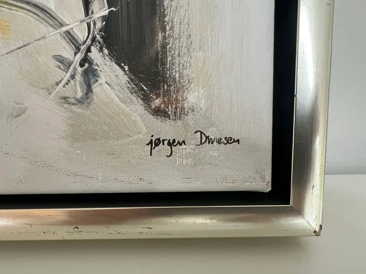 Billede 2 - Maleri i bred sølvramme