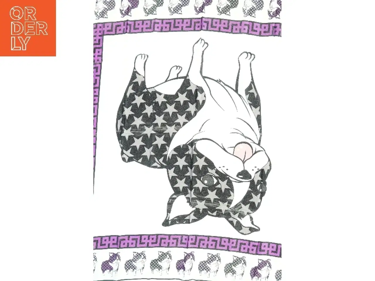 Billede 4 - Tørklæde med hundeprint fra Charlotte Sparre (str. 87 x 87 cm)