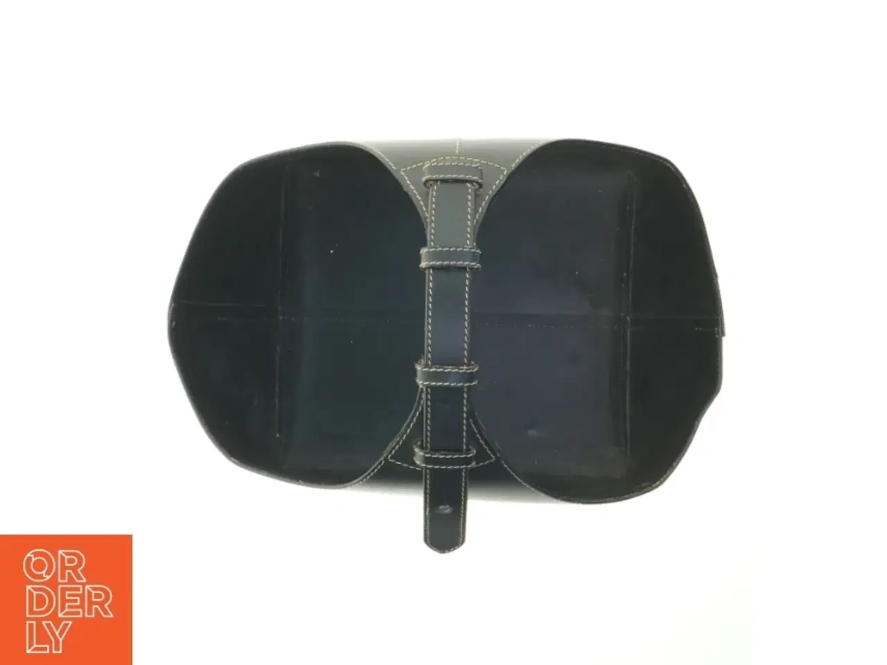 Billede 4 - Blade opbevaring. læder opbevaringskurv (str. 31x28 cm)