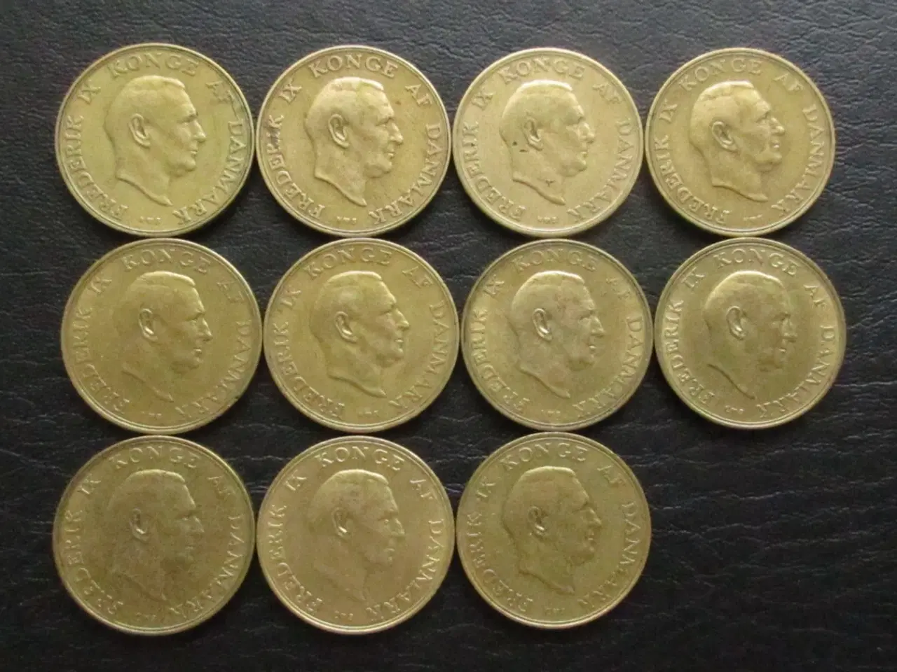 Billede 2 - 1 kr 1947-1959 Fr. IX komplet sæt 11 stk