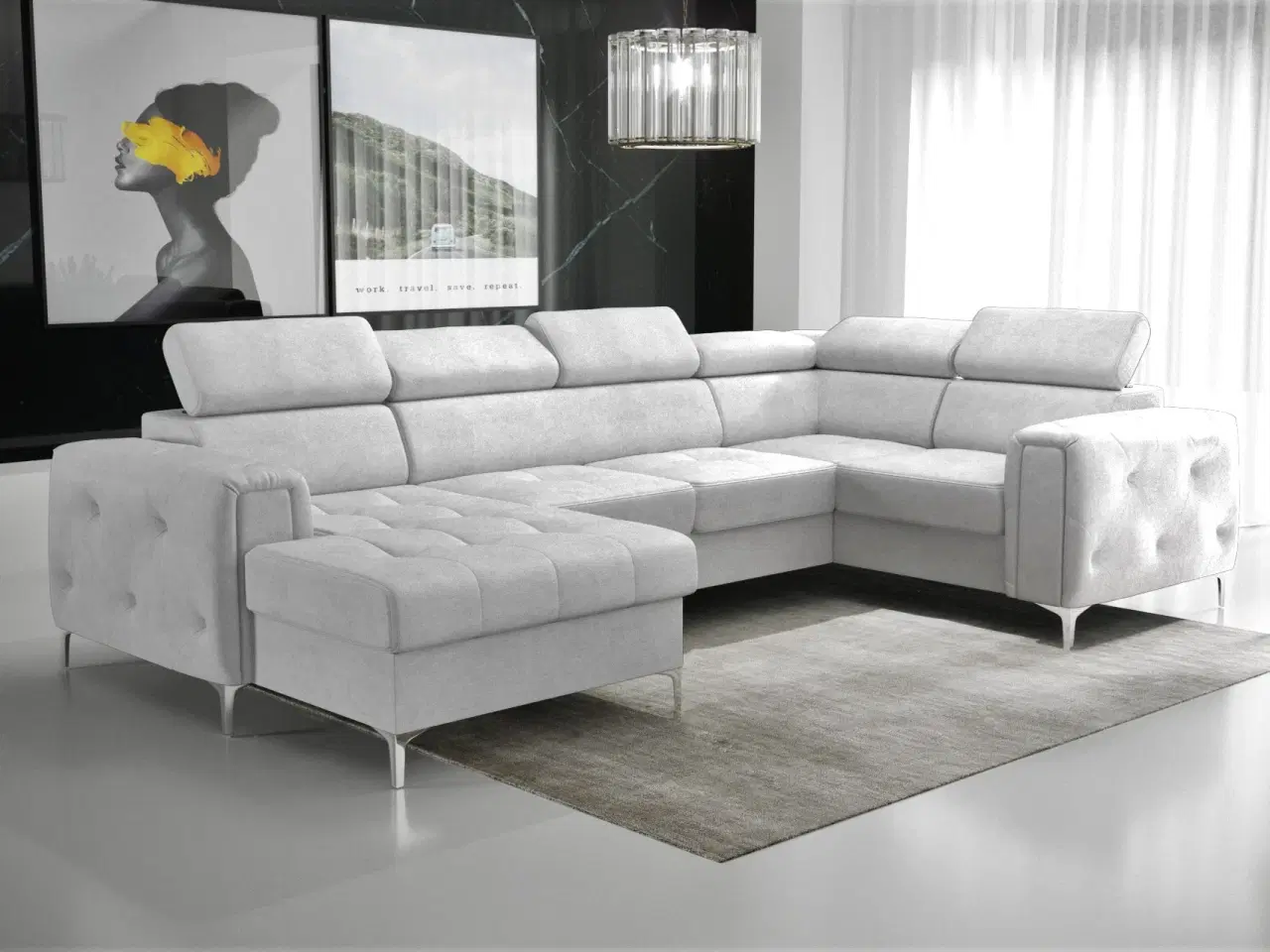 Billede 13 - ORIONIS MAX III HJØRNESOFA MED SOVEFUNKTION 165x320x185 CM