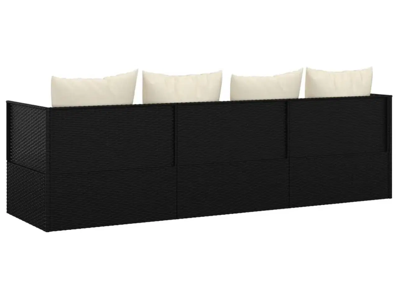 Billede 5 - Udendørs loungesofa med hynder polyrattan sort