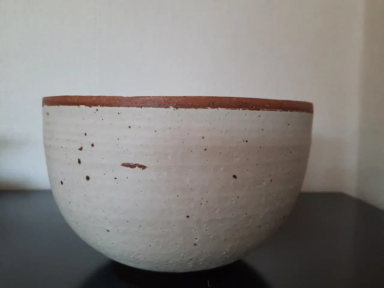 Billede 2 - Beate Andersen Håndlavet Keramik Skål Beige med Br