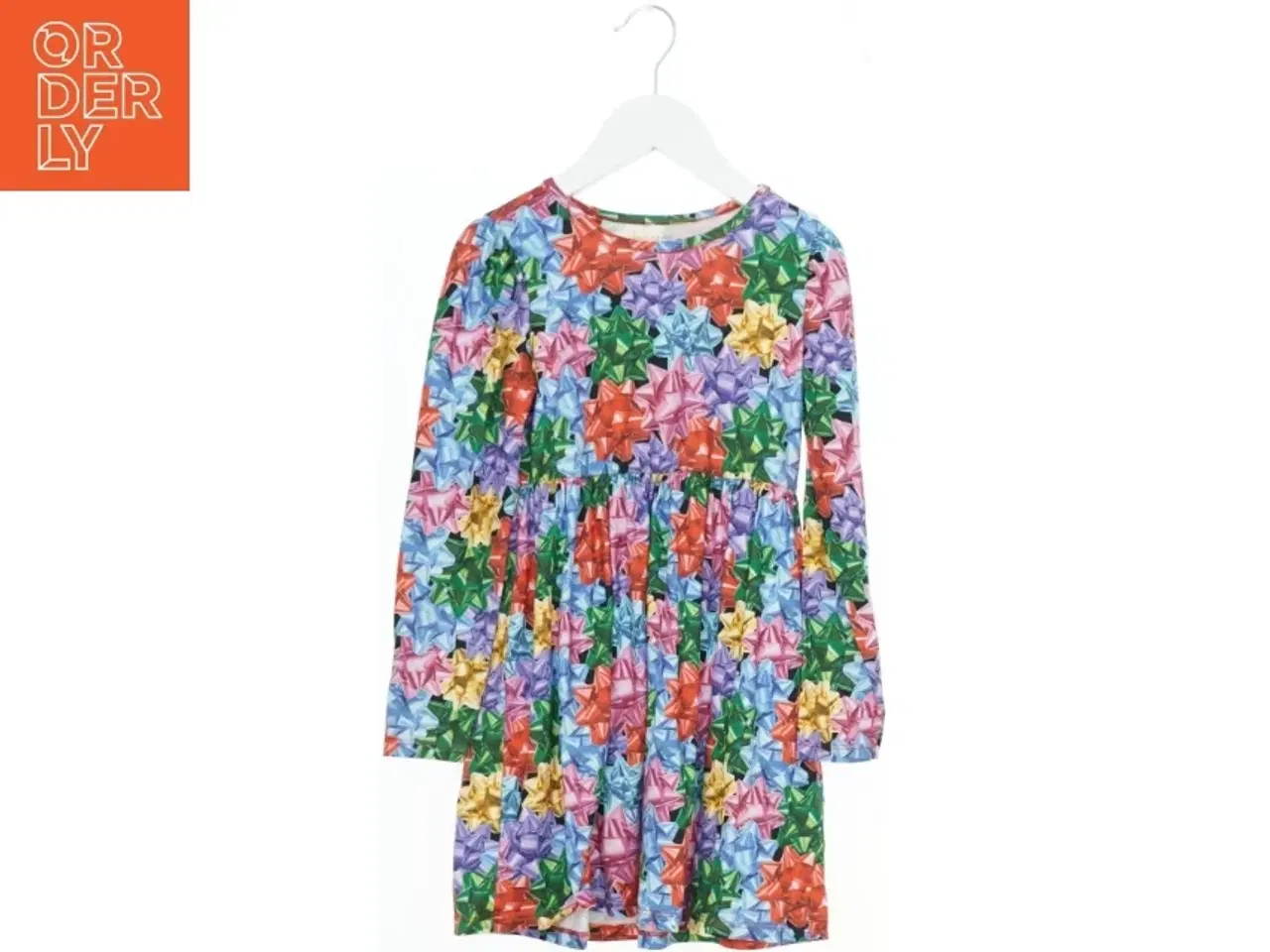 Billede 1 - Farverig langærmet kjole fra VRS (str. 110)