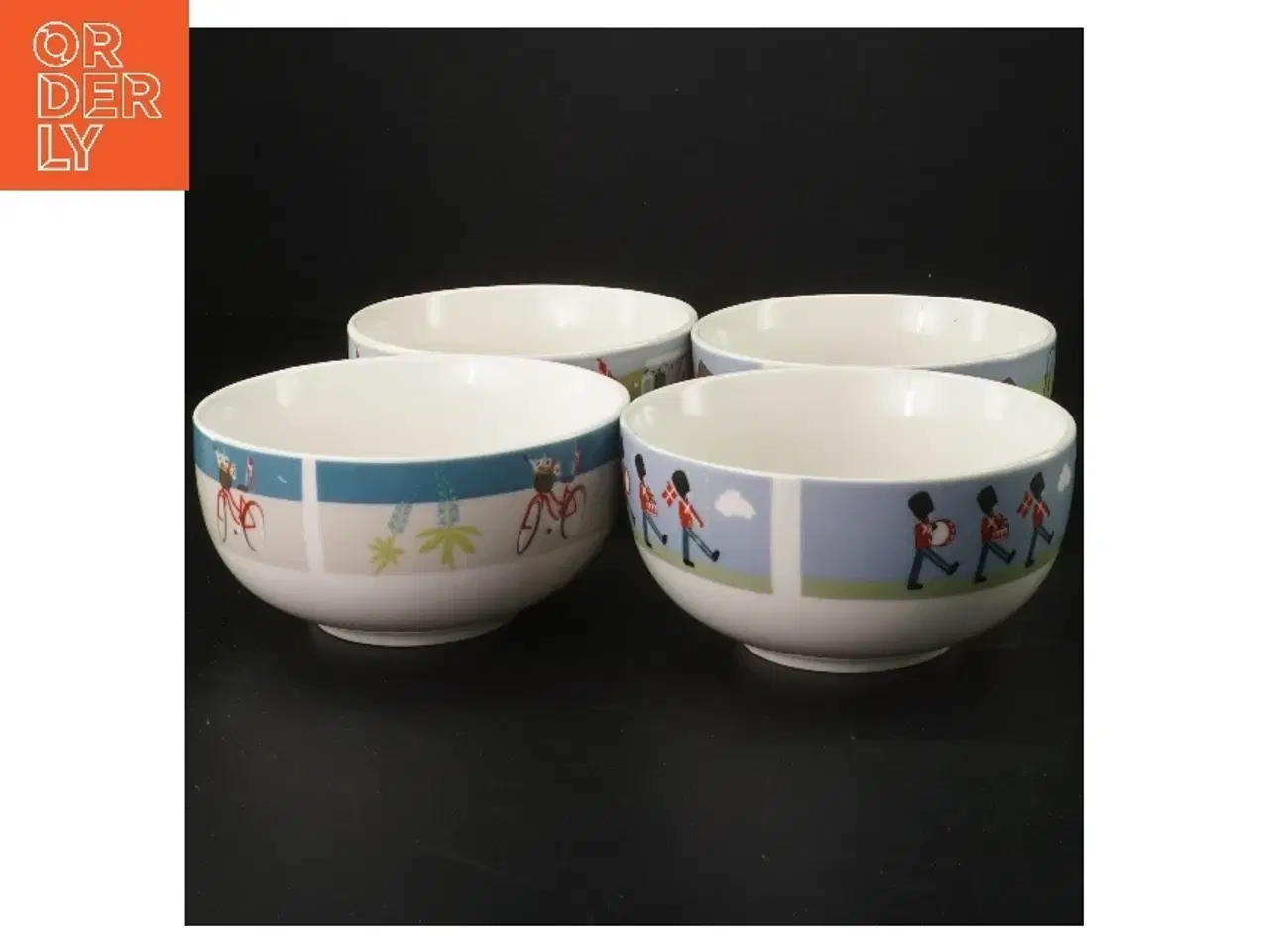 Billede 2 - Porcelænsskåle med danske motiver fra Denmark (str. Ø 13x6 cm)