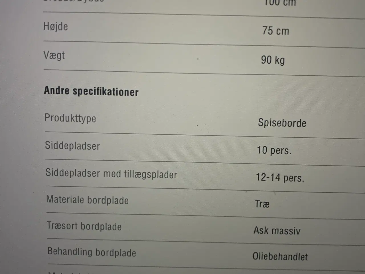 Billede 6 - Spisebord til 14 personer  Sakura