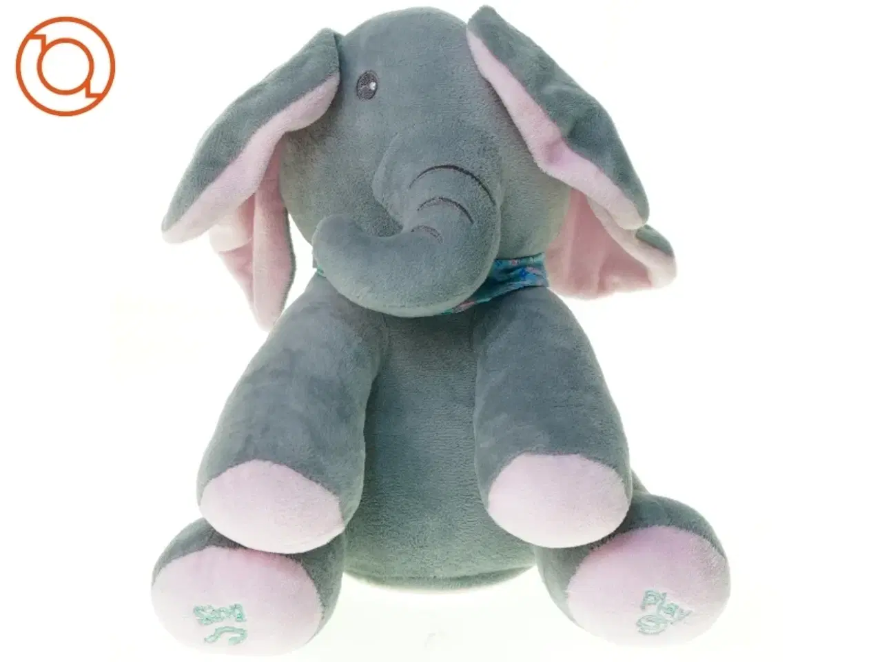 Billede 1 - Elefant bamse med elektronik (str. 25 x 20 cm)