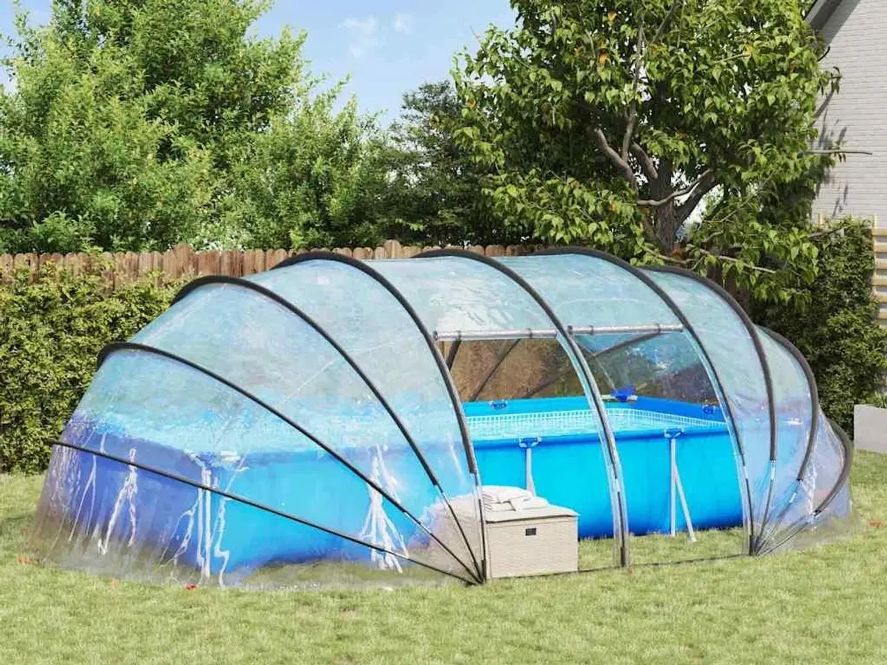 Billede 1 - Pooltelt Dome Transparent 538 x 440 x 204 cm PVC