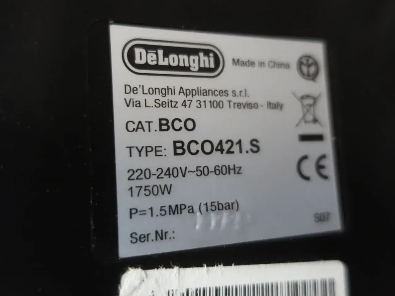 Billede 4 - Kaffemaskine DELONGHI BCO421.S