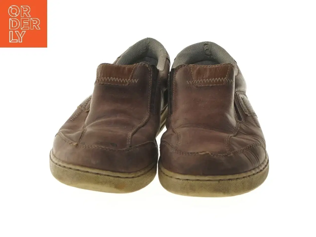 Billede 3 - Brune læder slip-on sko str. 44 fra Rieker (str. 44 )