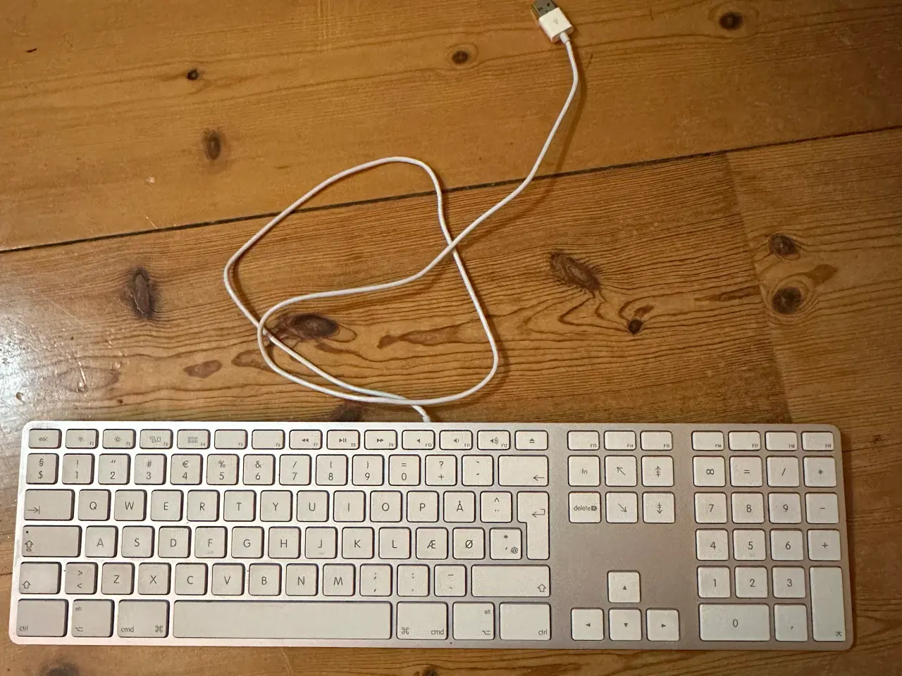 Billede 1 - Originalt Apple aluminum full tastatur / keyboard 