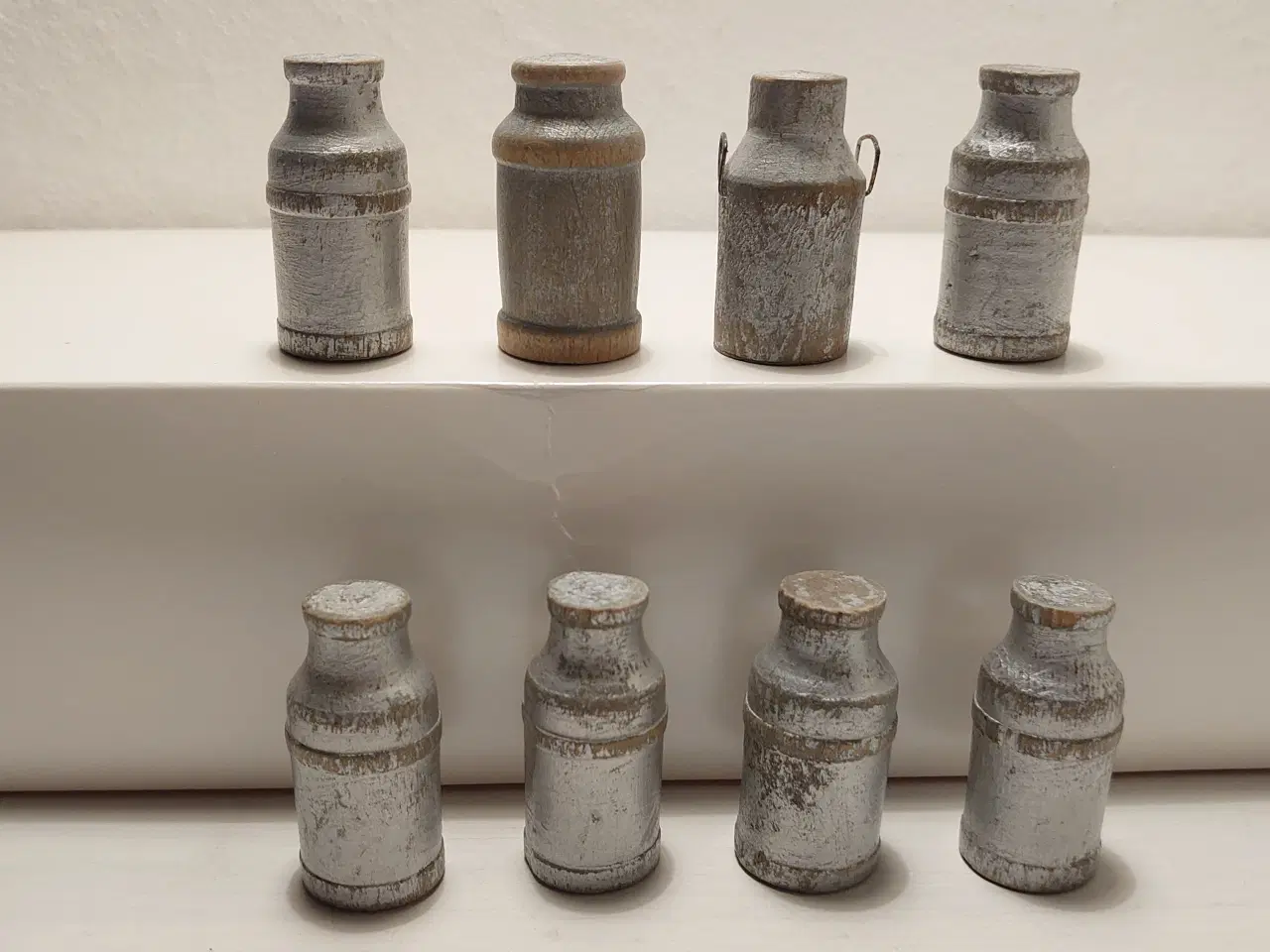 Billede 1 - Fængselslegetøj/Lego! 8 stk mælkejunger i træ.