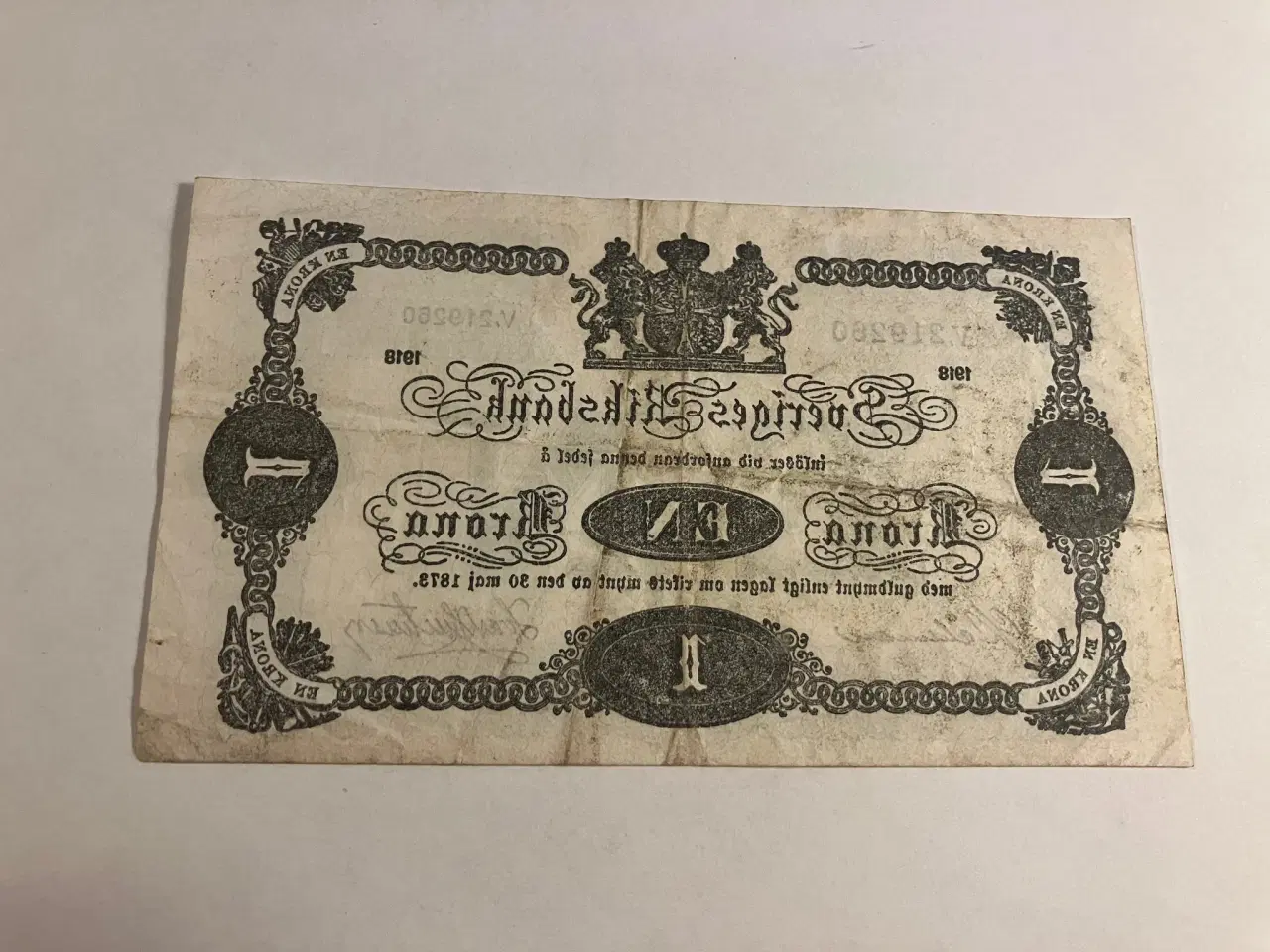 Billede 2 - 1 Krona Sweden 1918