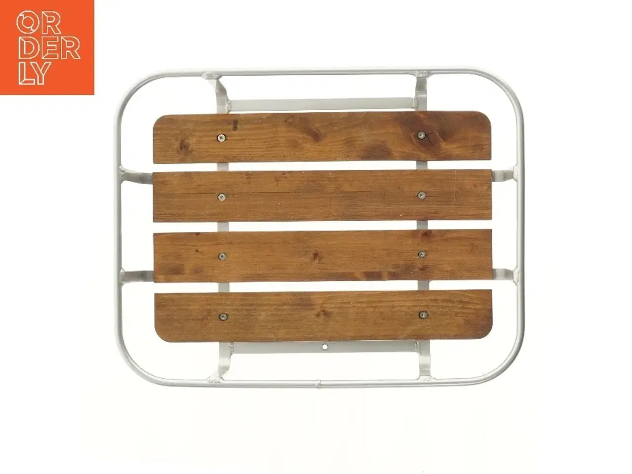 Billede 1 - Bagagebærer i metal og træ (str. 50x39 cm)