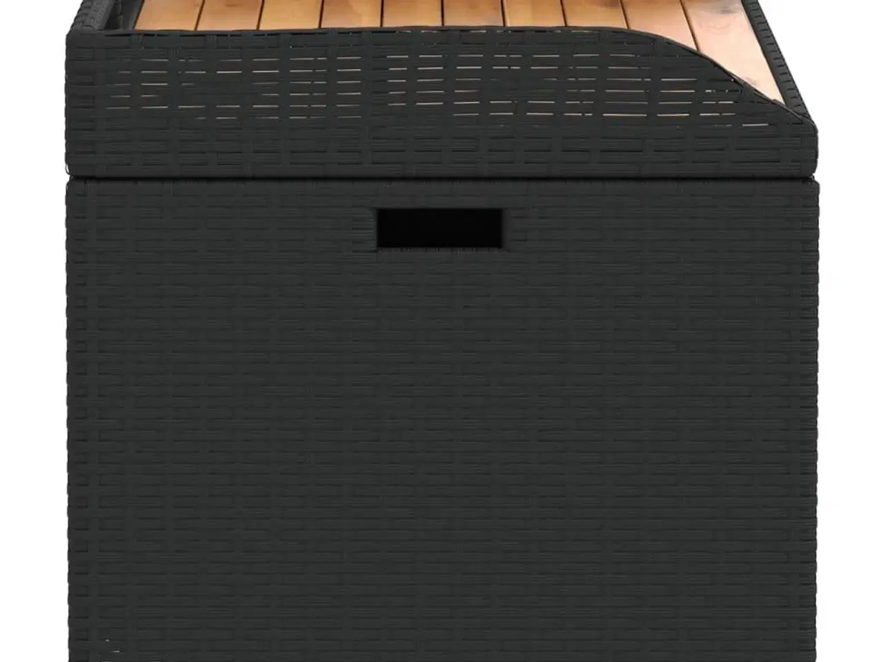 Billede 5 - Opbevaringsbænk 100x50x52 cm polyrattan og akacietræ sort