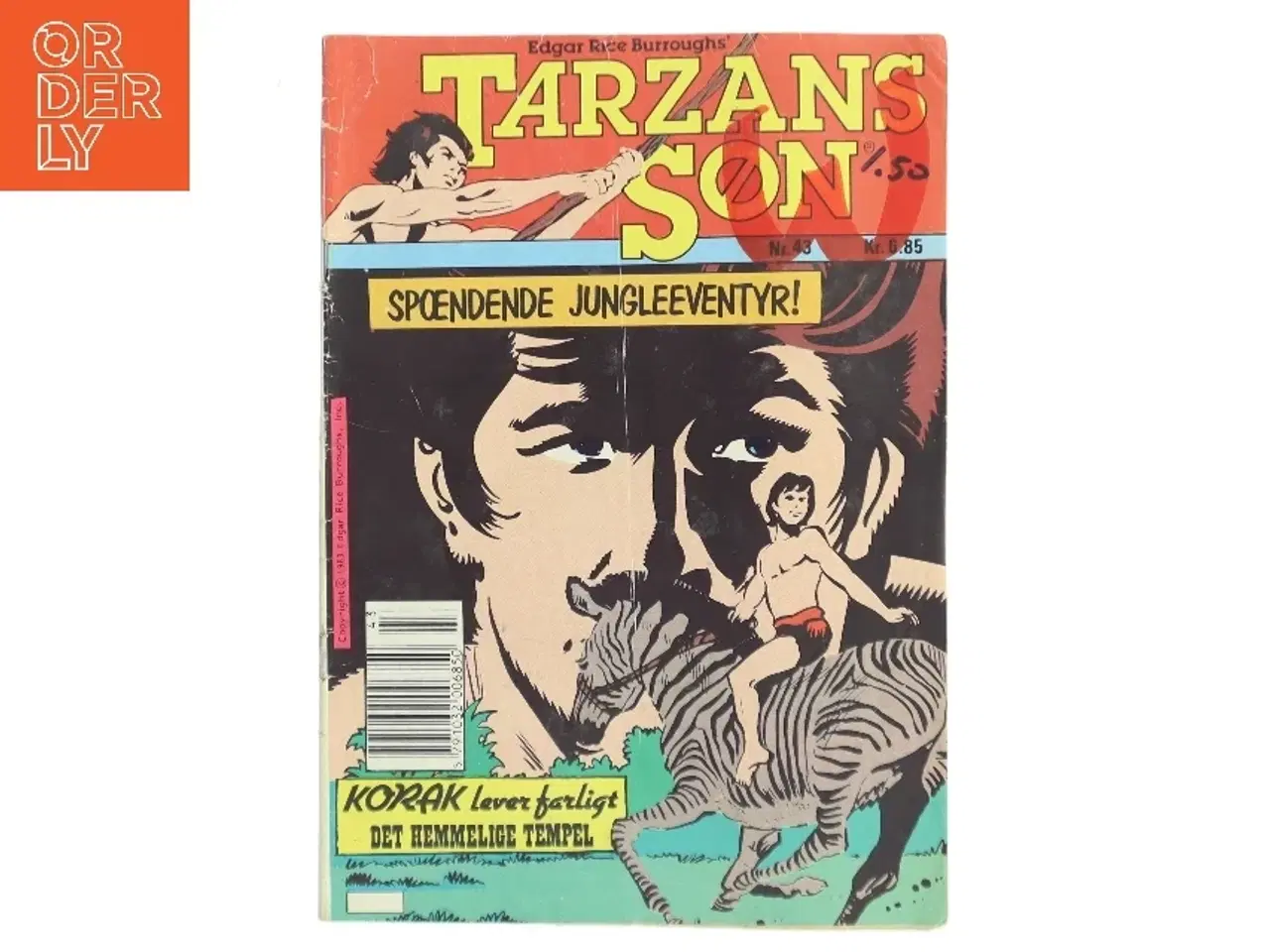 Billede 1 - Tarzans Søn af Edgar Rice Burroughs (Bog)
