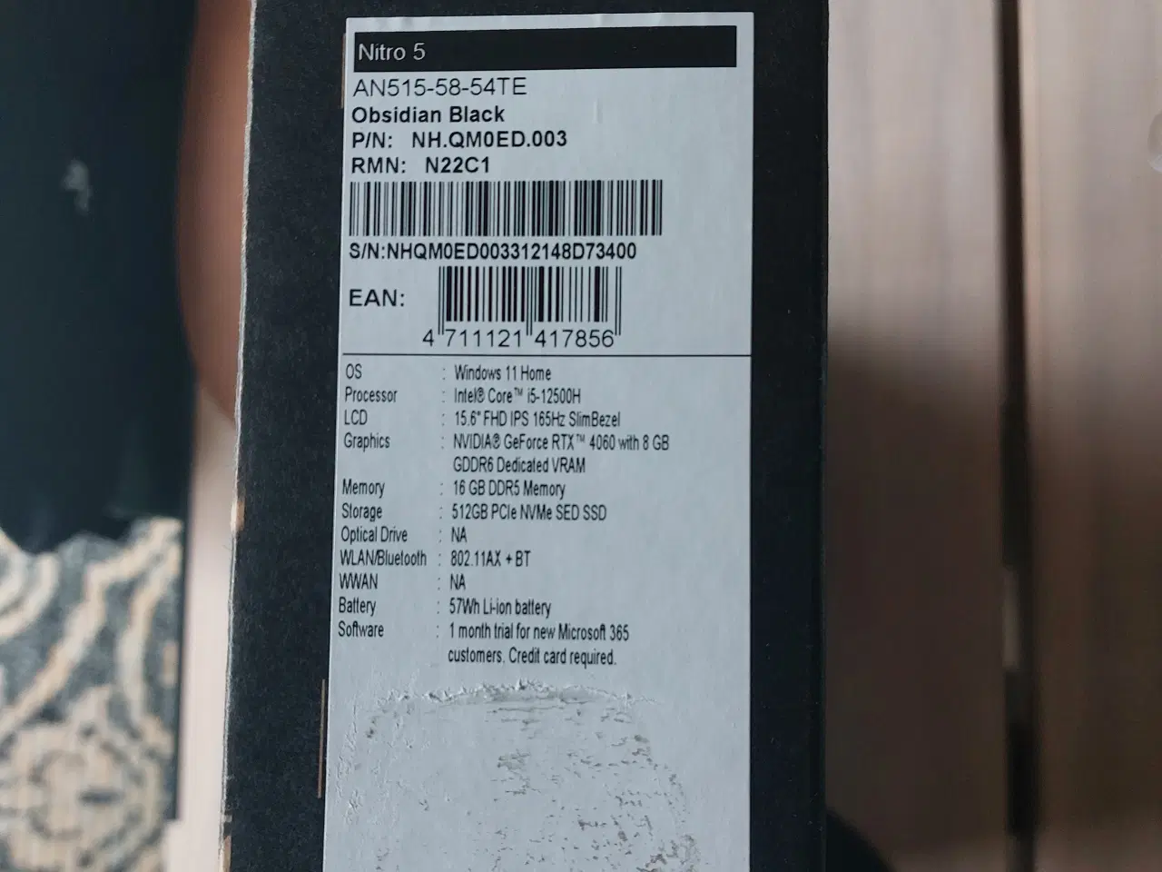 Billede 10 - Acer gamer bærbar m. 8 Gb 4060 grafikkort