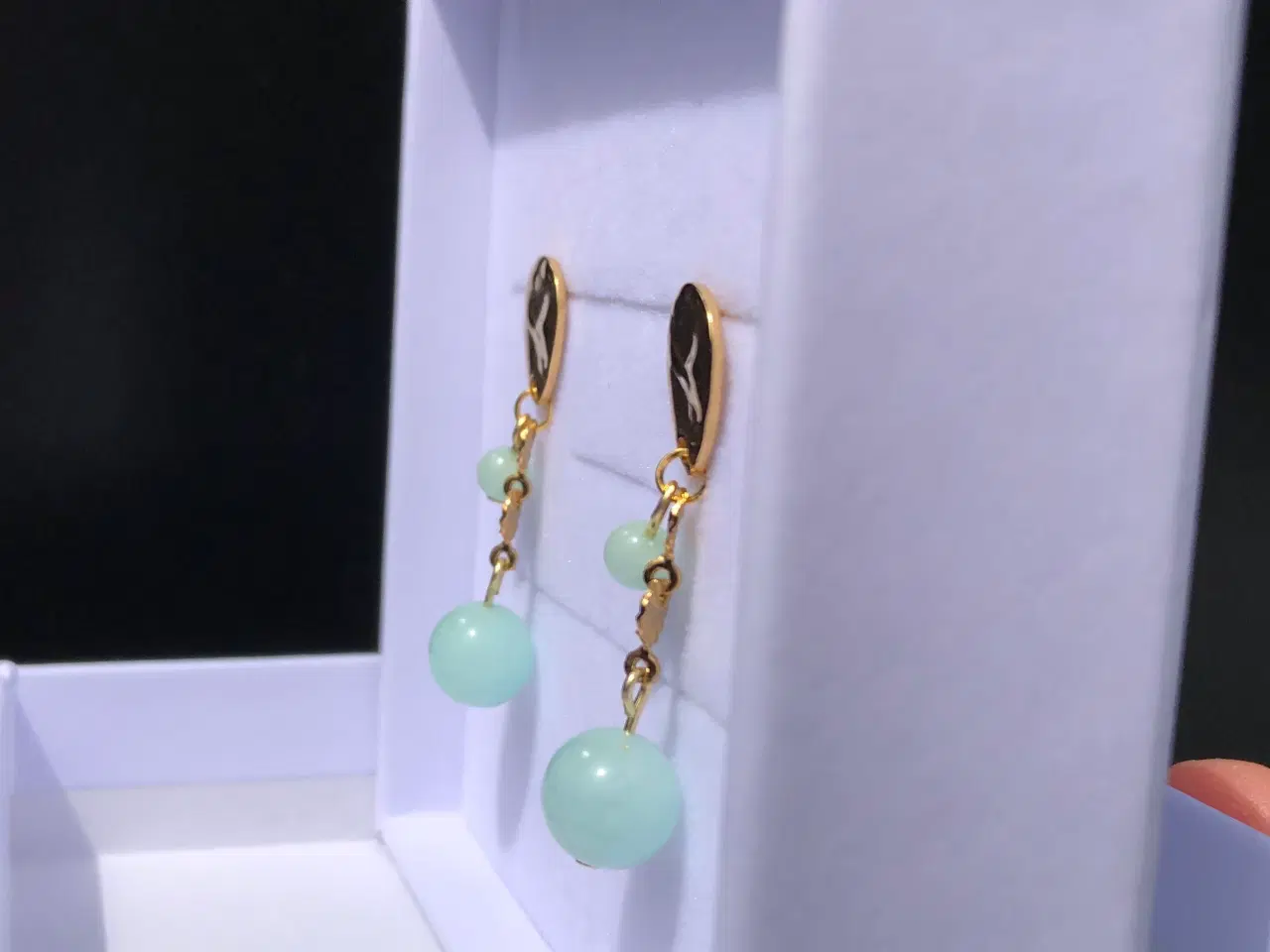 Billede 8 - 🏝️Friske sommer Ørestikker “Guld&Mint” 