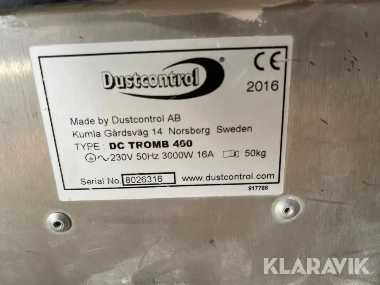 Billede 8 - Industri støvsuger Dustcontrol DC TROMB 400 med pose.