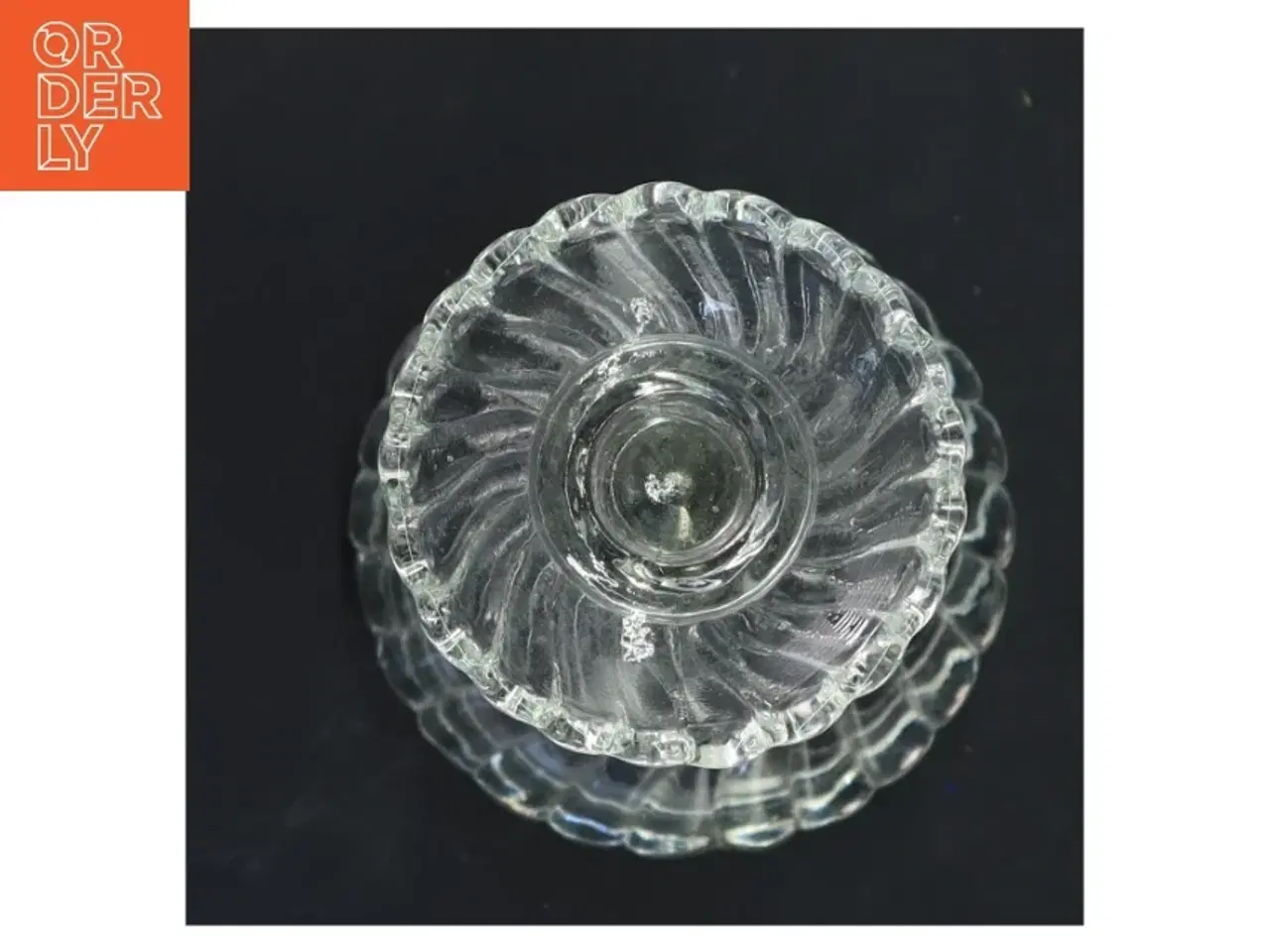 Billede 2 - Glas lysestage (str. 22 cm)