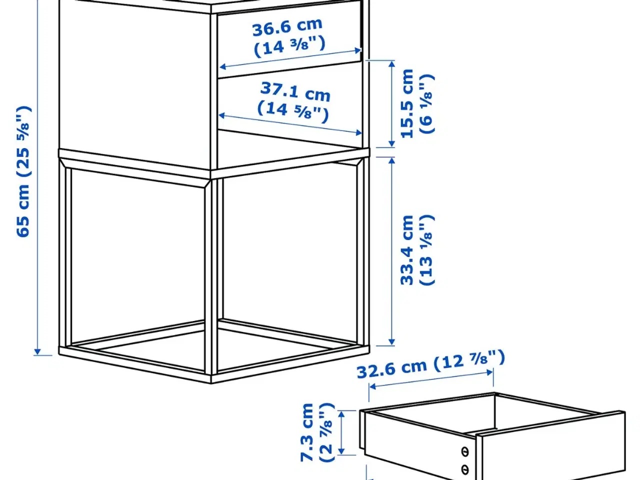 Billede 3 - Vikhammer sengebord ikea