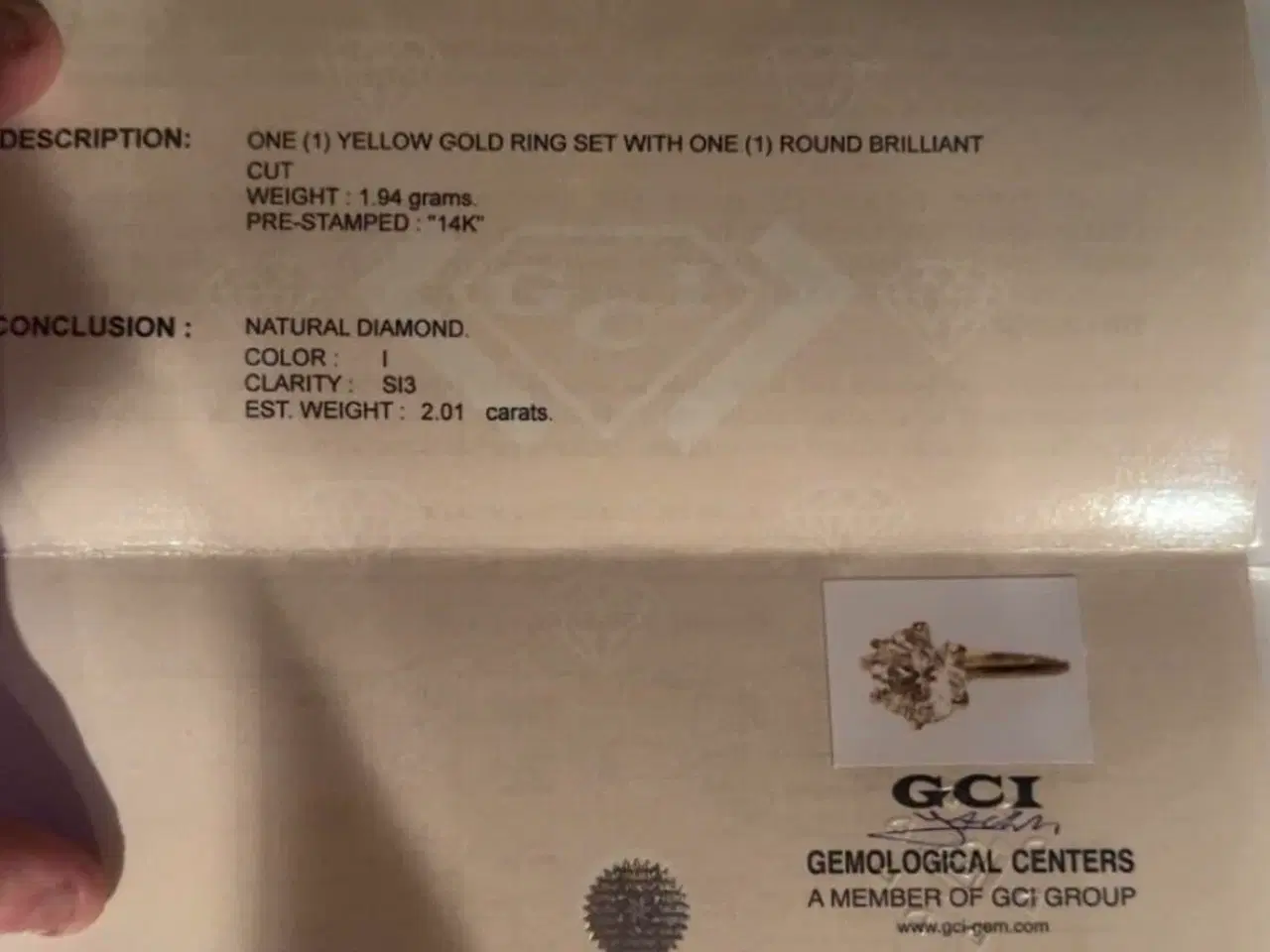 Billede 4 - Diamant forlovelses ring